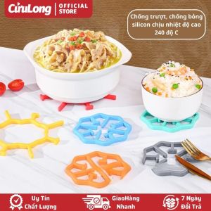 Lót Nồi Chống Nóng Chịu Nhiệt miếng lót cách nhiệt silicon dẻo mở rộng thu nhỏ