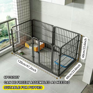 Pet New Land Pet Fence Adjustable 6Pcs Large space DIY Dog cage cat rabbit Fence high quality Dog Kennel