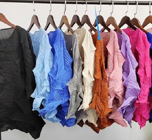 Miyake Pleated Ba Quý T Áo Sơ Mi Hàn Quốc Phong Cách 2021 Phụ Nữ Mùa Xuân Handmade Xếp Li Tops Tính Khí Thẩm Mỹ Quần Áo