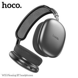 HOCO W55 Qua Tai Tai Nghe Buetooth Tai Nghe Nhạc Không Dây Mic Tai Nghe Âm Thanh HiFi Âm Thanh Nổi Tai Nghe Thể Thao 40MM AUX TF2026