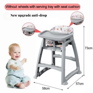 DULEPIG Baby high chair baby dining table baby high chair with 360° universal wheels Safety seat