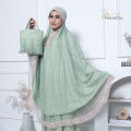 MAHKOTA786 - Mukena Sprinkle Aurora Diamond Mukenah Dewasa Jumbo Katun Premium Pearl Mutiara Tulle Tile Renda. 