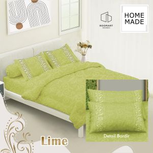 Sprei Homemade Emboss Bordir Ukuran 160x200 Queen & 180x200 King Tinggi 30 Seprai Polos Premium