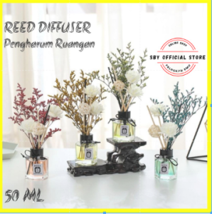 Reed Diffuser 50 ML Aromaterapi Pengharum Pewangi Ruangan Lovers Grass Reed Diffuser Refill Reed Diffuser Stick