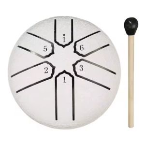 JOTNTP 6 tông màu Bộ trống lưỡi thép 3 inch Nhiều màu sắc Trống tay mini Trống quên lo lắng Rỗng Trống mưa thiền định Cắm trại