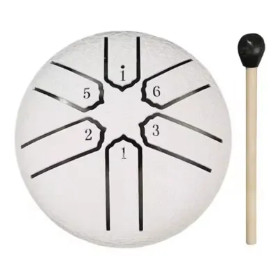 YIDIA 6-Tone Steel Tongue Drum Set Multicolour 3 Inch Mini Hand Pan Drums Ethereal Drum with Drumsticks Meditation Rain Drum Camping