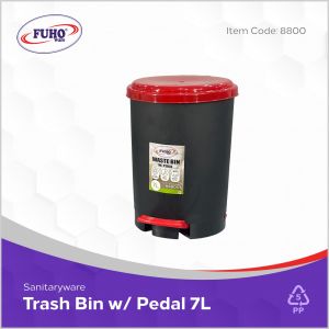 1 pc FUHO 7.5 L Trash Bin with Pedal or Dust Bin #8800