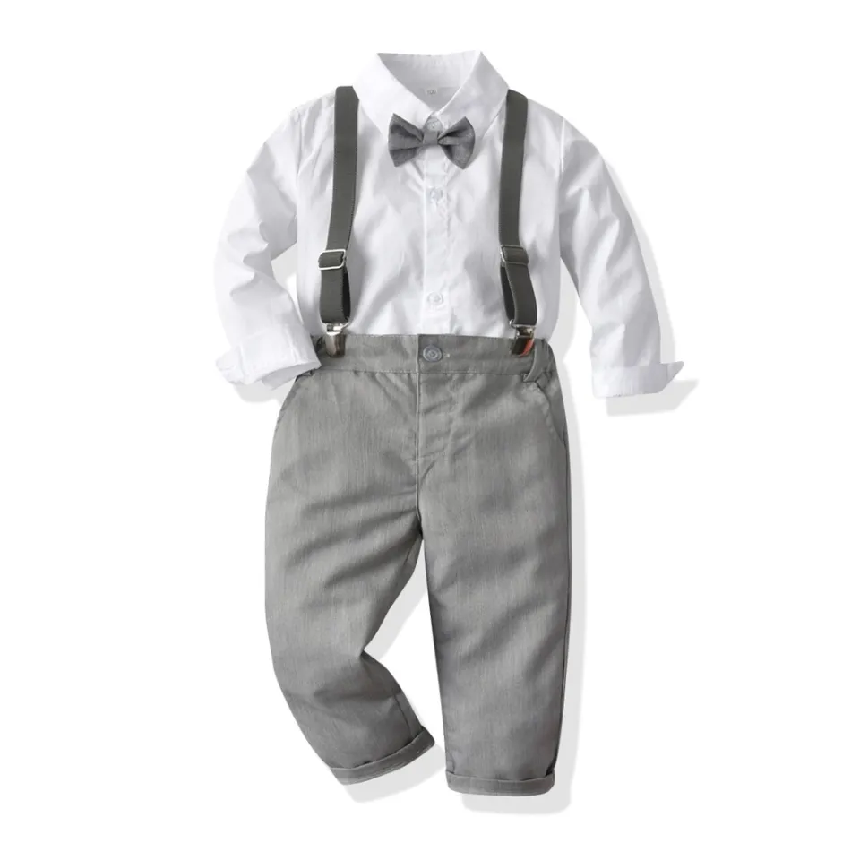 Boys Formal Wear: Grey Waistcoat/Pant & White Shirt