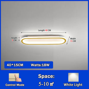 RHPOA Golden Circle LED ceiling light ultra-thin 3CM long strip eye protection adjustable brightness/color ceiling mounted track light