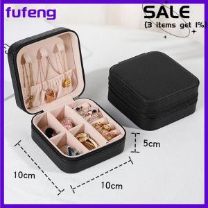 fufeng Portable Travel Display Jewelry Case Boxes Storage Earring Ring Display Organizer Box
