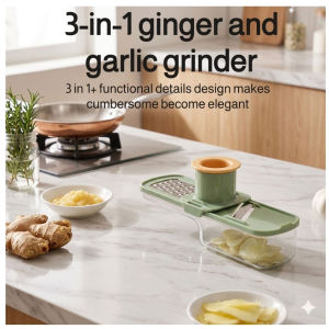3-in-1 Multifunctional Ginger Garlic Grinder Kitchen Slicer Chopper Food Grater Tool