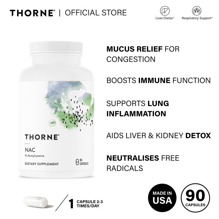 Thorne NAC - N-Acetylcysteine 90 Capsules | Lazada