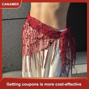 【CANAMEK】 Đa năng múa bụng eo chuỗi tua tam giác khăn thắt lưng Jazz phụ kiện khiêu vũ Ấn Độ kỳ nghỉ múa rèm