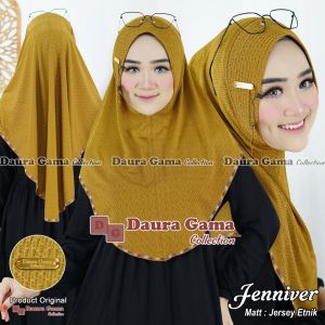 Hijab instan Jennifer by Dauragama (Bahan jersey etnik premium)