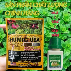 HUMIC USA 1KG nhãn vàng tan nhanh MUA 1 TẶNG 1 KÍCH MẨM - KÍCH RỄ MẠNH - CẢI TẠO ĐẤT - ĐẸP CÂY - PHỤC HỒI CÂY