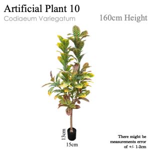 [WITH FREE GIFT] Codiaeum Tree Artificial Plant Artificial Tree Free Planter Basket Free Plastic Plant Pot Indoor Plant Indoor Decoration Home Decor Fake Plant Tree Decor Tall Plant Pokok Hiasan Pokok Palsu Plant Decor Living Room Entrance Office
