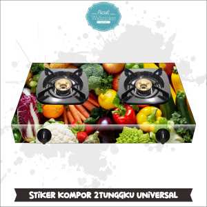Stiker Kompor 1 dan 2 Tungku Motif Sayuran Katalog 1