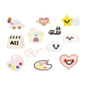 12 cái đám mây miếng dán ủi quần áo các bản vá lỗi nhà miếng vá sửa chữa thêu trái tim các bản vá lỗi cho trang trí quần áo