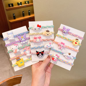 Ikat Rambut Pita Scrunchie Korea Melody Kitty Kuromi Pochacco Pompompurin Sanrio Aksesoris Rambut