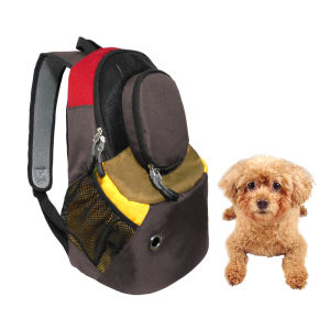 Outdoor Breathable Pet Mesh Backpack Carrier - Medium (Ideal for dog/cat below 5.5kg/12lbs) Nylon Durable Travel Bag