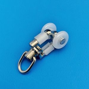 20pcs Zinc Alloy Mute Curtain Track Roller Double Wheel Smooth Rolling Heavy Duty