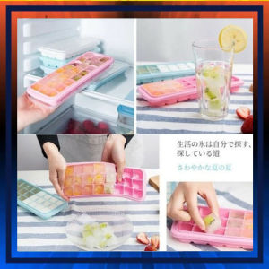 Cetakan Es Batu Silikon+Tutup 24 Cube - Cetakan Es batu Elastis / Cetakan Coklat / Cetakan Puding / Cetakan Agar-agar by CENTRAL CUAN