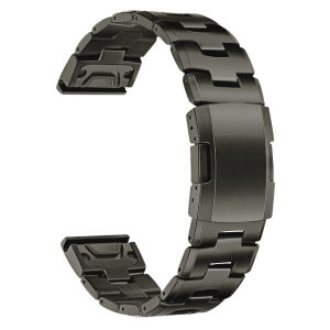 Zenia 26mm Titanium Alloy Ultralight Material Watch Strap for Garmin Fenix 8 AMOLED 51mm 7X 6X Pro Sapphire 5X Plus HR Instinct 3 50mm 2X Solar Tactical Quatix Enduro Descent Mk1 Mk2 Mk2i Mk3i D2 Tactix Elite 7 Bravo Charlie Delta PX COROS VENTIX 2 2S