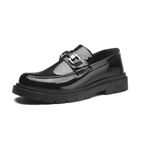 ALVIN loafers shoes for men NEW Korea Fashion Casual Leather Loafers Black Leather Shoes School Shoes