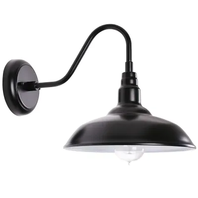 Outdoor Black Industrial Wall Lampshade Farmhouse Wall Mount Light for Garage