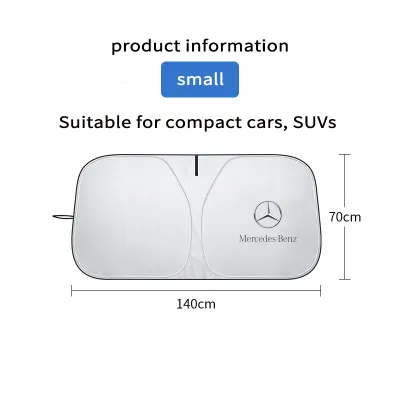 KONNWEI Mercedes Benz ม่านกันแดดรถยนต์ ม่านบังแดด ด้านหน้ารถยนต์ ที่บังแดดกระจกหน้ารถยนต์ ที่กันแดด แผ่นบังแดด กันความร้อน ม่ พับเก็บได้ ใช้กับ EQS