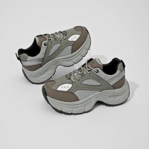 จัดส่งในกรุงเทพฯ รองเท้าผ้าใบลำลองผู้หญิง รองเท้าพื้นหนาผูกเชือก ดีไซน์ทันสมัย สูง5ซม.ลำลองนุ่มระบายอากาศได้ดีผู้นำแฟชั่น