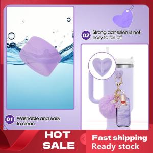 🚚【Local Express Delivery】🚚 6pcs Accessories Set Water Bottle Boots Cover Mini Hooks Lipstick Sleeve Pouch Pom Daisy Charm Keychain For Stanley Tumbler