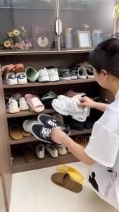 [Free Shipping] New Adjustable Shoe Rack Double-Layer Shoe Organizer Dormitory Slipper Rack Living Room Shoe Storage Rack
