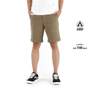 Aerostreet Chinos Pendek Emilio Khaki Celana Chino EAAAA