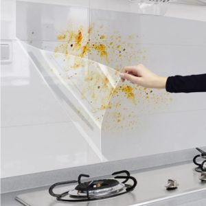 Calden 60x300cm Transparent Oil Proof Sticker/ Self Adhesive Film Covering Removable Protective Film/  Stiker Bening Dapur Anti Minyak