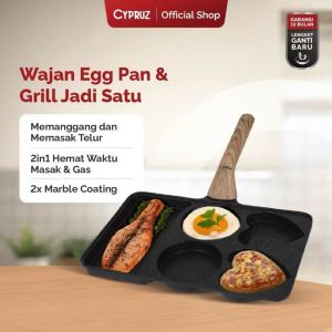 Cypruz Tamagoyaki Pan 2in1 Egg Roll Pan + Grill Serbaguna