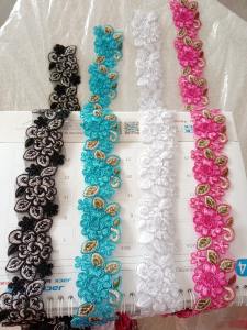 Renda Baju Wanita Kurung Border/Renda Kain/Renda Lengan Tangan/Renda Skirt/Lace Embroidery/ Lace Cotton/Lace Soft/Renda Meter/Renda Murah 3D- 1 meter dijual