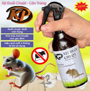 Lọ Xịt Đuổi Chuột KP 300ML Công Nghệ Đức - Mùi Quế Nguồn Gốc Thảo Mộc An toàn Xua Đuổi Chuột Gián Côn Trùng