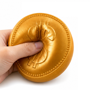 DOWNA Hình dạng đồng xu chân thực Sự khan hiếm tiền vàng Cực lớn 15cm Biểu tượng đô la dập nổi Đồ chơi giảm căng thẳng Maltose Mềm mại Đồ chơi giải tỏa căng thẳng Fortune Coin Để Giảm Căng Thẳng Và Lo Âu