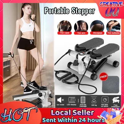 🔥【SG READY STOCK】🔥 Portable Stepper Quiet Mini Home Step Machin Mini Stepper With LCD Monitor Portable Fitness Exercise