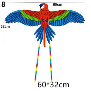 A5TG 50/60cm Plastic Eagle Kite Cartoon Easy Flying Flying Bird Kites with Tails Large Eagle Kites Garden Outdoor Sports
