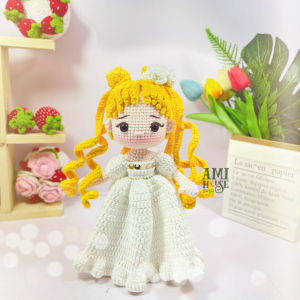 Búp bê Sailor Moon bằng len móc – Búp bê Thuỷ thủ mặt trăng handmade 100% cotton cao cấp – Ami House