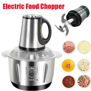 Keranixy 2L/3L/5L Electric Meat Grinder Chopper Blender Stainless Steel Food Processor Daging Sayur Pengisar