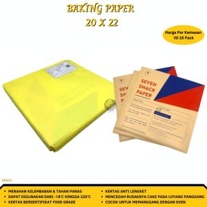 Baking Paper 20 Baking Cooking Paper Cake Harga Per Pack (Isi 20 Pcs-SPS22)