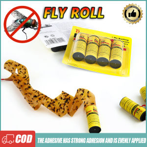 MNY Fly Trap 2pcs Insect Bug Fly Glue Paper Catcher Trap Ribbon Tape Strip Sticky Flies Indoor fly killer perangkap lalat fly catcher pemukul lalat fly repellent