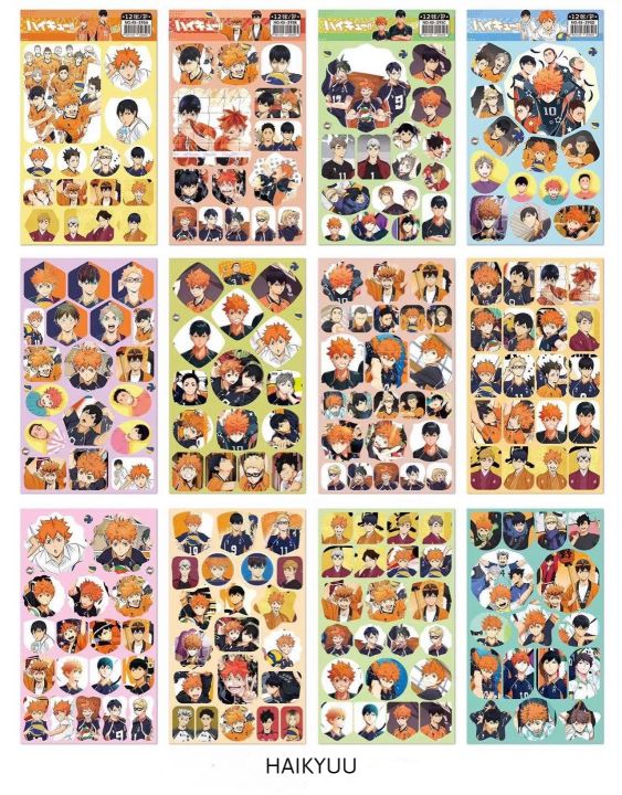 ANIME 210 PIECES STICKERS Haikyuu ONE PIECE Jujutsu Kaisen ATTACK ON TITAN Naruto GENSHIN IMPACT