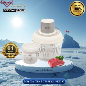 Máy Xay Thịt Thủy Tinh 2 Cối SEKA SK2287 ( SK-2287 ) Xay Thực Phẩm Đa Năng - 500W (Model 2024) - Hàng Chính Hãng