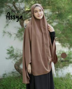 HIJAB KHIMAR TERBARU LONG ASSYA CHAPUCINO / JILBAB KHIMAR / JILBAB ABAYA KHIMAR / KHIMAR