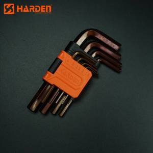 Harden 9Pcs Medium Hex Key Wrench (PROFESSIONAL) Heat Treat Chrome Vanadium