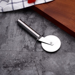 [SG Seller] Stainless Steel Pizza Cutter Double Slicer Wheel & Pizza shovel/Cake Bread Pies Round Knife Pasta Dough Baking Kitchen Cooking Tool Home Party Supply